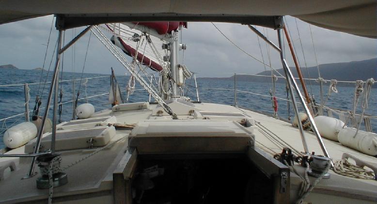 Approaching Virgin Gorda.