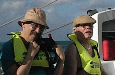  Bill and friend on the Cat 