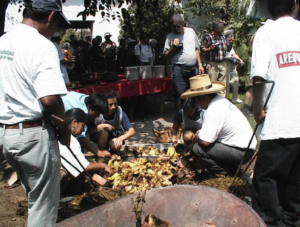  Cooking our lunch at the Hacienda 
